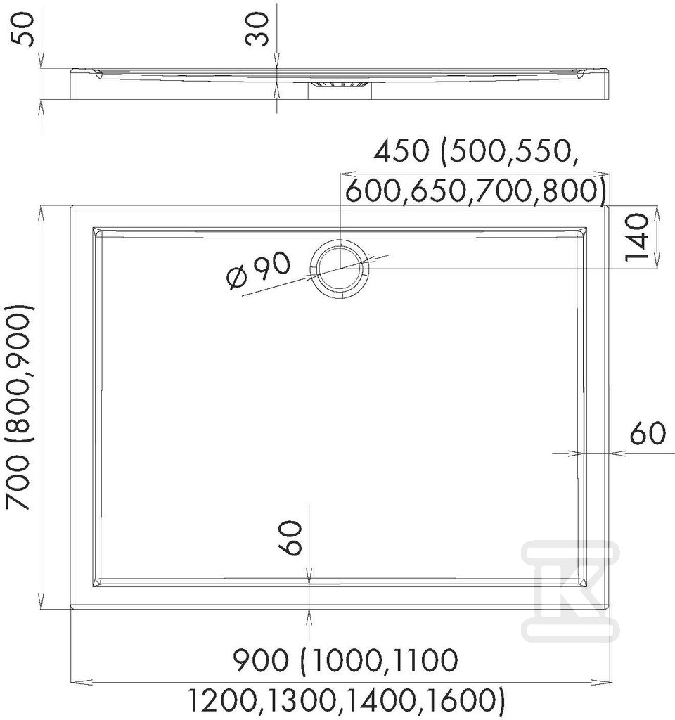 Brodzik kompozytowy Stabilsound Plus - 3.0252